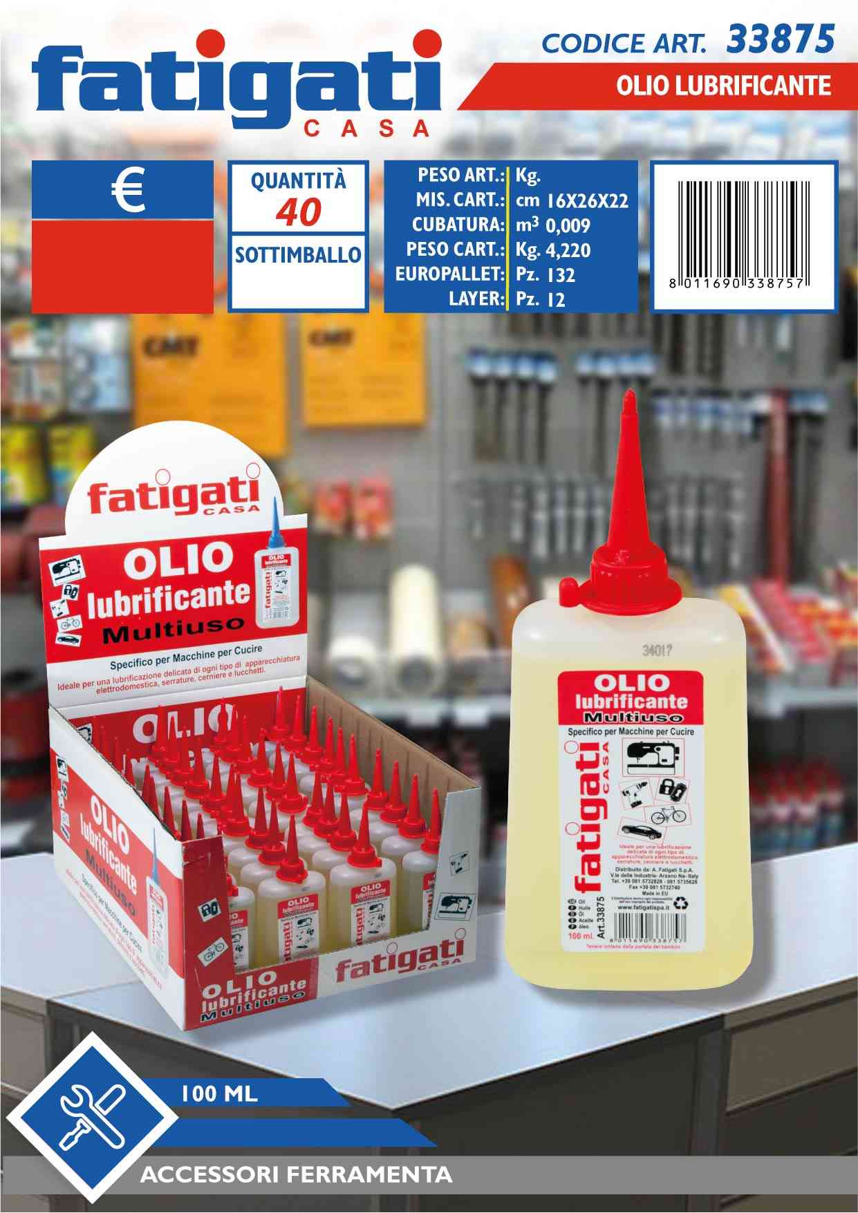 FATIGATI OLIO LUBRIFICANTE 100ML.