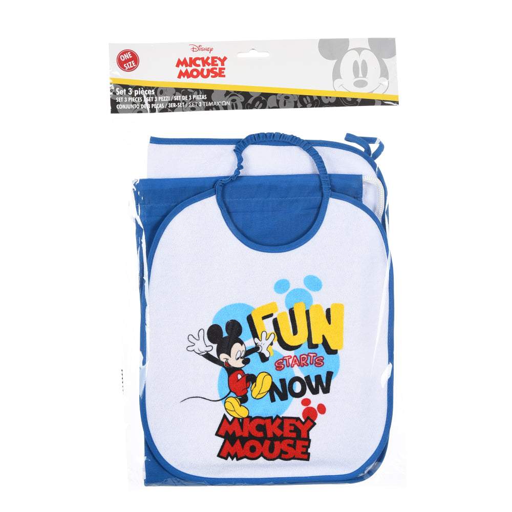 SUN DISNEY SET 3PZ MICKEY MOUSE YE09012 (BAVETTA+TOVAGLIETTA+SACCO)