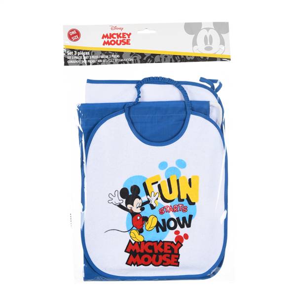 SUN DISNEY SET 3PZ MICKEY MOUSE YE09012 (BAVETTA+TOVAGLIETTA+SACCO)