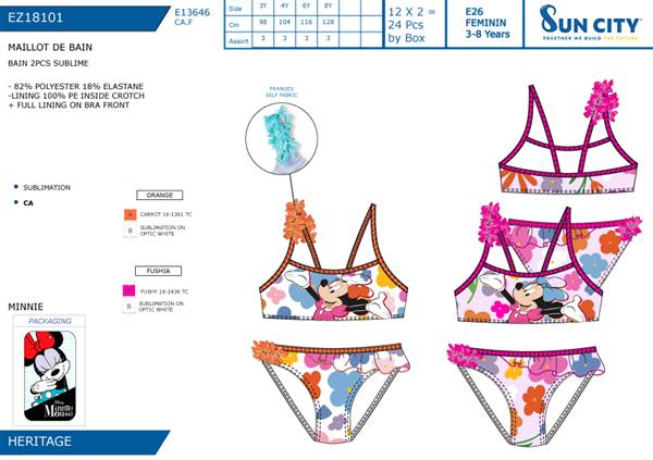 SUN COSTUME DA BAGNO 2PZ MINNIE  EZ18101 
