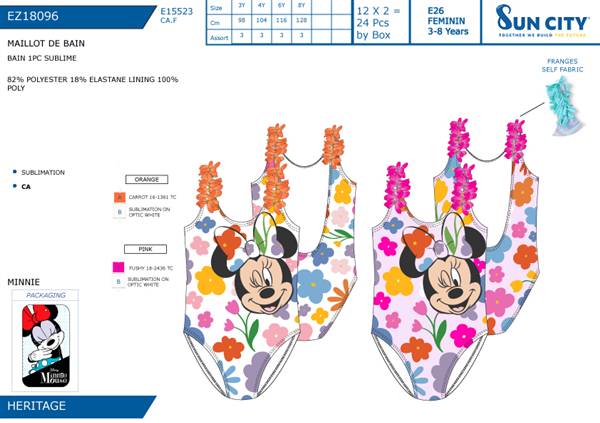 SUN COSTUME DA BAGNO 1PZ MINNIE EZ18096 