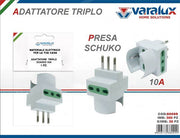 VARALUX ADATTATORE TRIPLO SCHUKO 10A 
