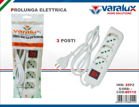 VARALUX SCARPETTA M/PRESA 3P C/INTERRUTT - Infinity Home Store