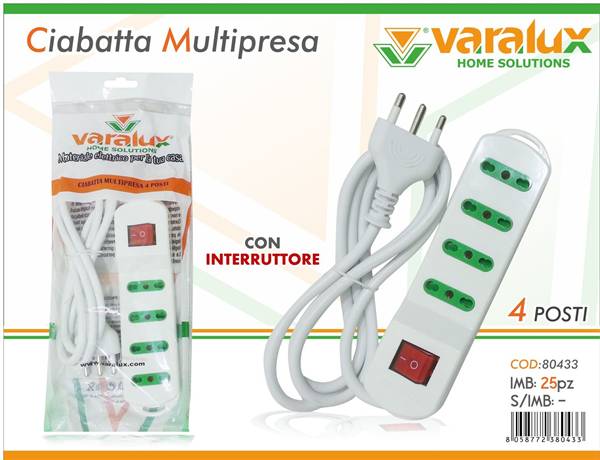 VARALUX SCARPETTA BIVALENTE 4 POSTI 