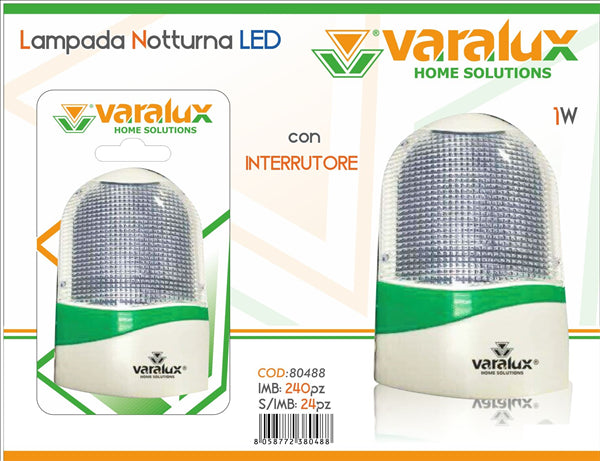 VARALUX LAMPADA LED NOTTURNA CON INTERRU