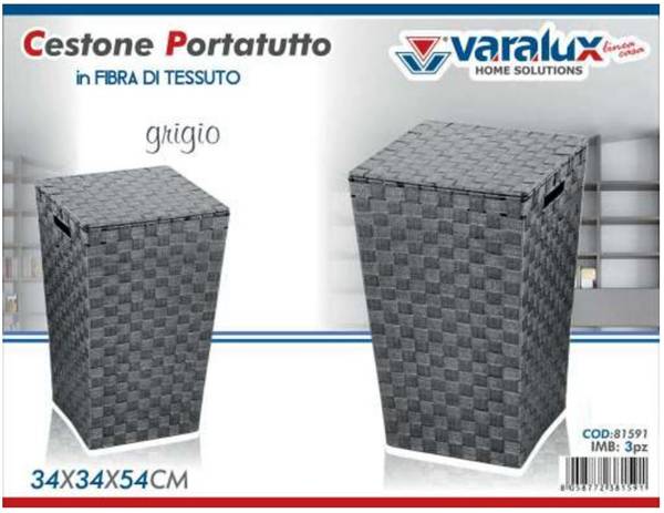 VARALUX CESTONE FIBRA TESSUTO GRIGIO 