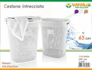 VARALUX CESTONE CON RICAMO 65LT BIANCO 