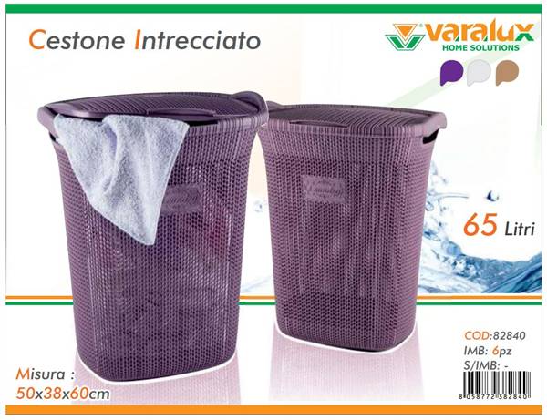 VARALUX CESTONE CON RICAMO 65LT VIOLET 