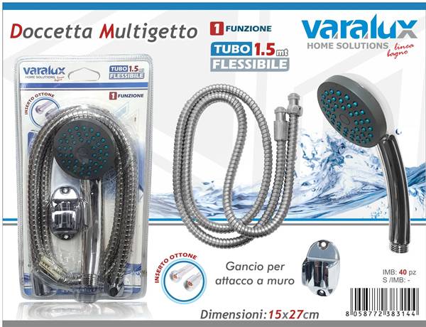 VARALUX DOCCETTA CON FLESSIBILE 1,5MT 
