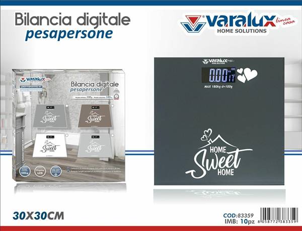 VARALUX BILANCIA DIGITALE GRIGIO SCURO 
