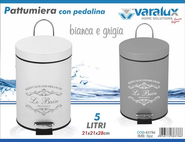 VARALUX PATTUMIERA CON PEDALE LT.5 ASS 
