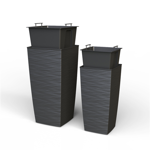 PLANA VASO AURORA 30X30X57 ANTRACITE 