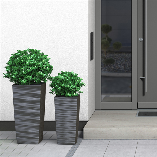 PLANA VASO AURORA 35X35X68 ANTRACITE 