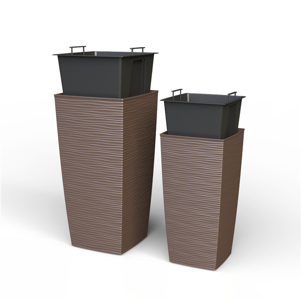 PLANA VASO AURORA 35X35X68 TORTORA 