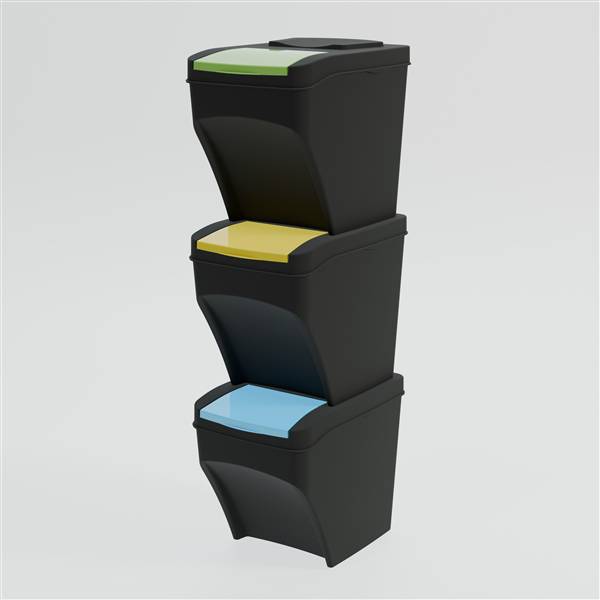 PLANA PATTUMIERA DIFFERENZIATA 3PZ 25LT