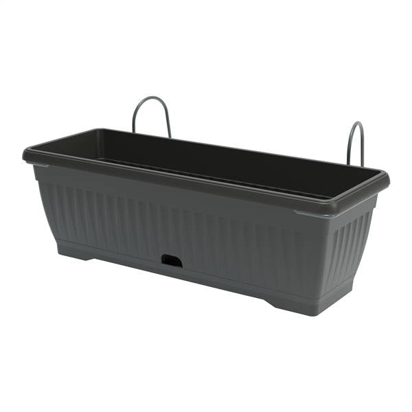 PLANA BALCONETTA MEDITERAN 50CM ANTRACIT CON GANCI