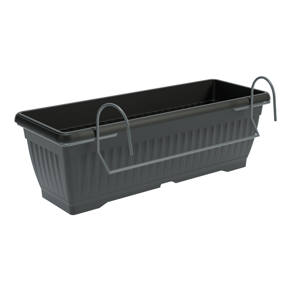 PLANA BALCONETTA MEDITERAN 50CM ANTRACIT CON GANCI