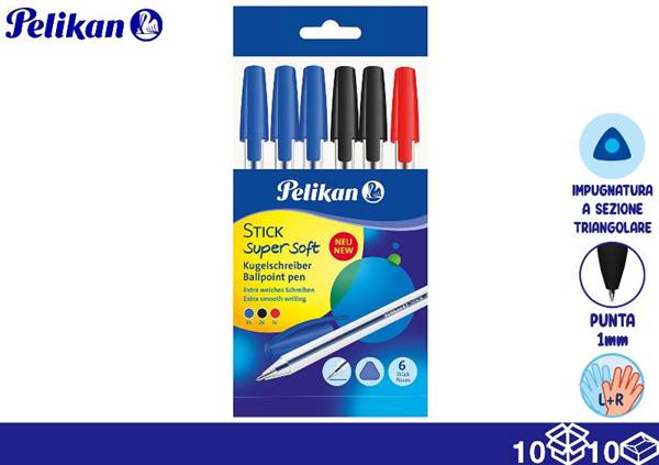 PELIKAN PENNA A SFERA SOFT 6PZ ASS 