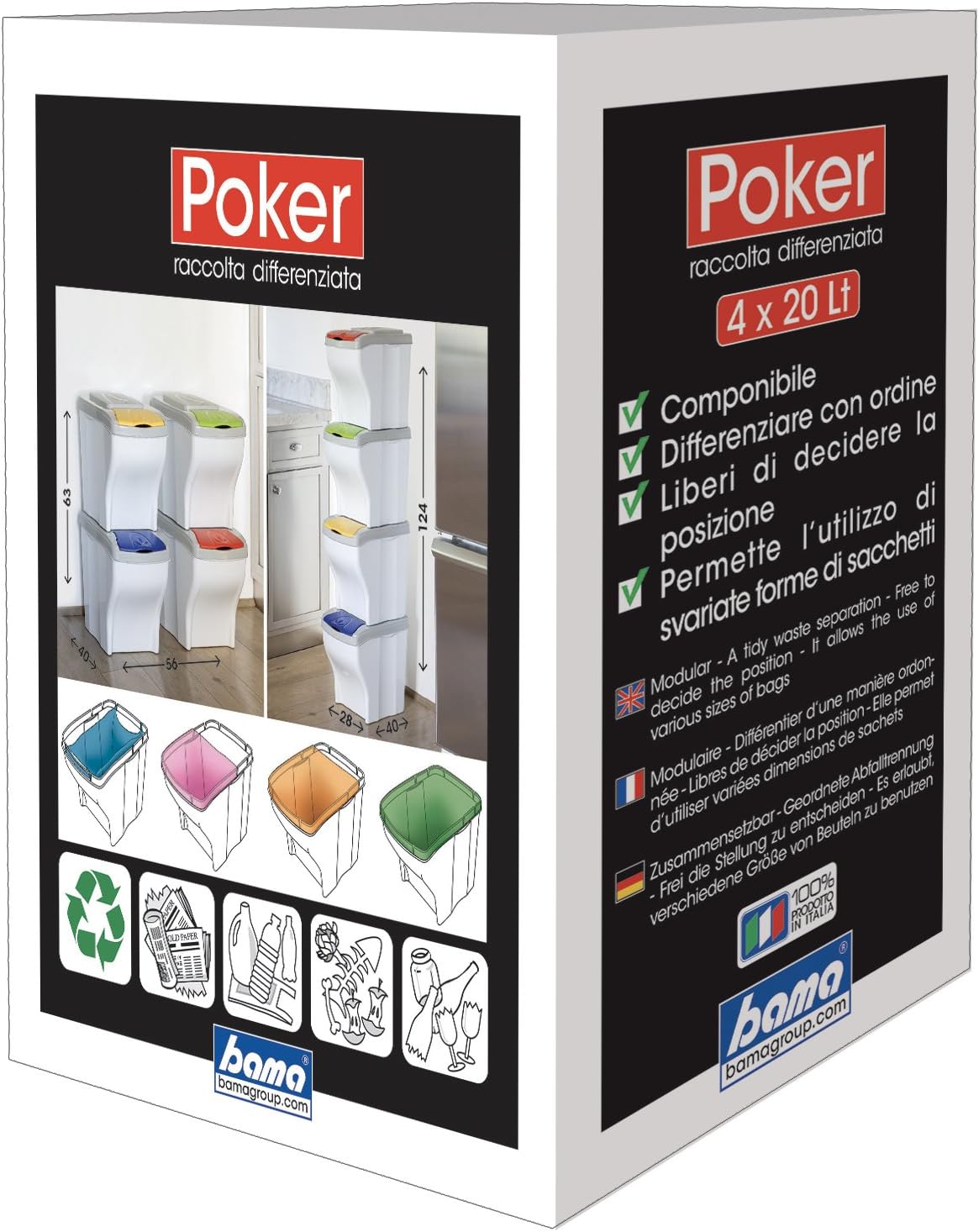 BAMA PATTUMIERA POKER 4PZ.