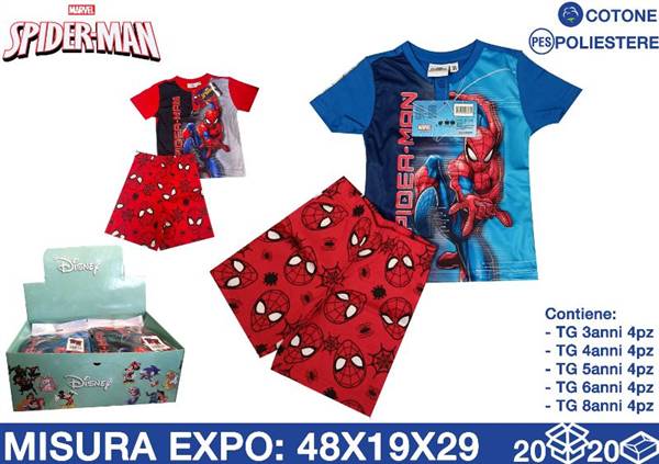 DISNEY PIGIAMA COTONE SPIDERMAN 