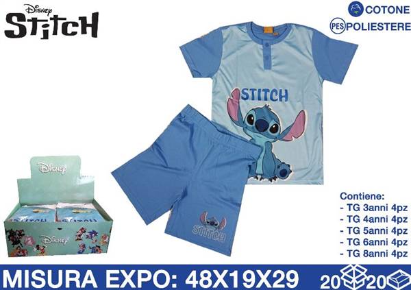 DISNEY PIGIAMA COTONE STITCH 