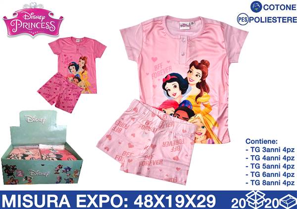 DISNEY PIGIAMA COTONE PRINCIPESSE 