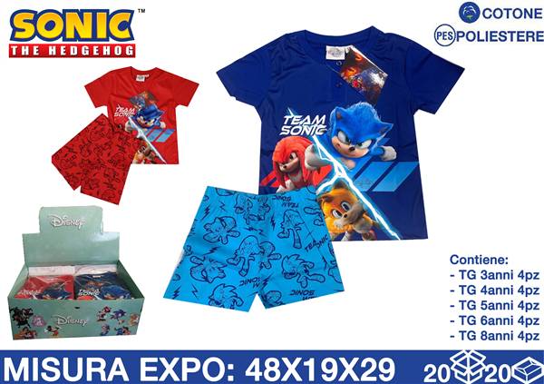 DISNEY PIGIAMA COTONE SONIC 