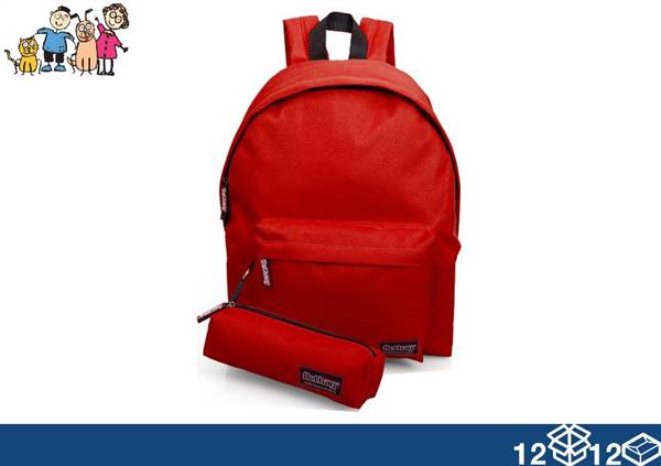EOL ZAINO MONOCOLORE CM.40 + TOMB ROSSO 