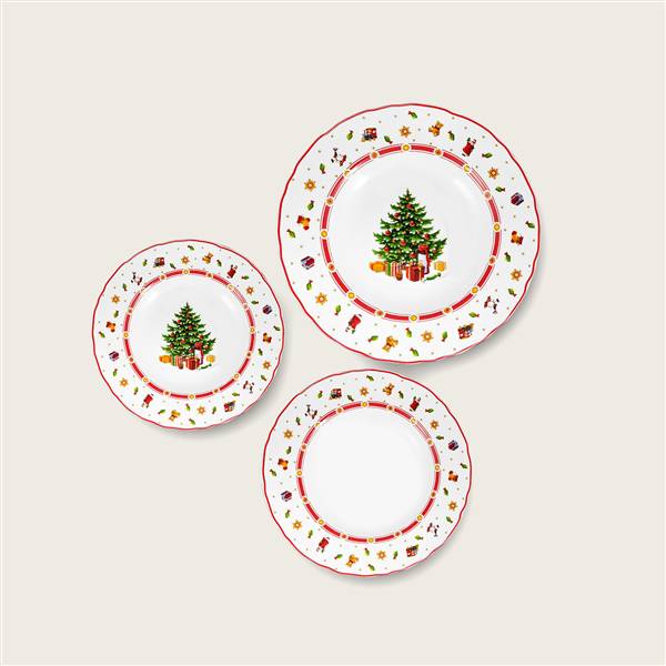 ARCA SERVIZIO PIATTI 18PZ NATALE ALBERO 