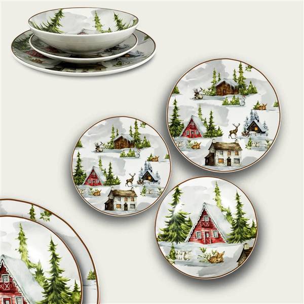 ARCA SERVIZIO PIATTI 18PZ NATALE LAND 