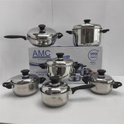 AMC BATTERIA 12PZ ACCIAIO POMOLO CIECO 