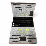 TWIN-G SET COLTELLI 7PZ ANGELA NERO 