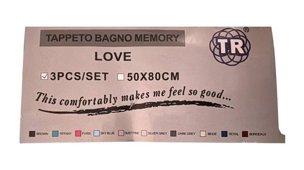 TR TAPPETO 3PZ HEARTS MEMORY FORM CARPET 