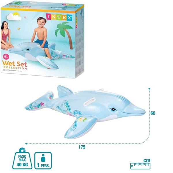GT CAVALCABILE DELFINO 175X66CM GONFIABILE CAVALCABILE