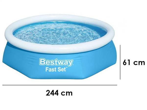 BESTWAY PISCINA CM.244X61 CON POMPA FILT 