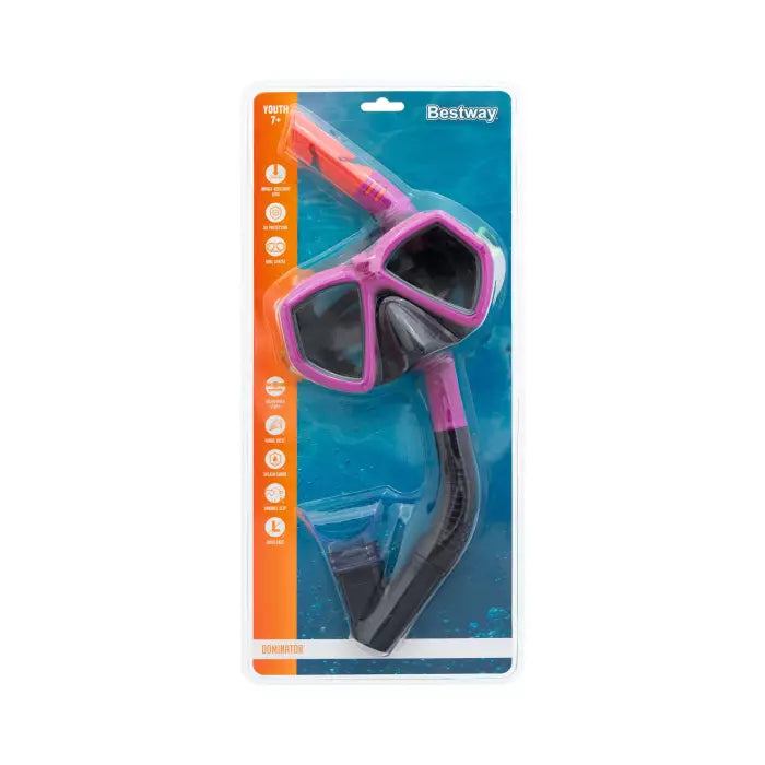 BESTWAY SET SNORKELING 7-14ANNI MASCHERA SNORKELING