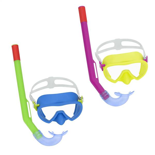 BESTWAY MASCHERA E TUBO 3-6 ANNI 2COL. 