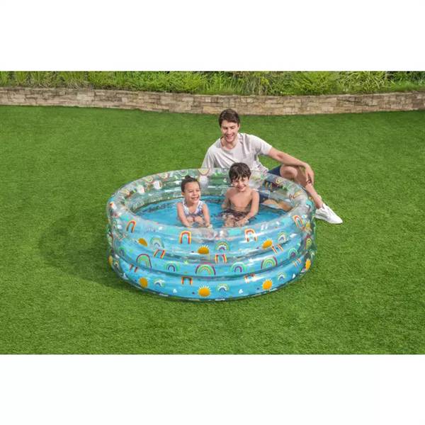 BESTWAY PISCINA RAINBOW PLASH TRASP. 