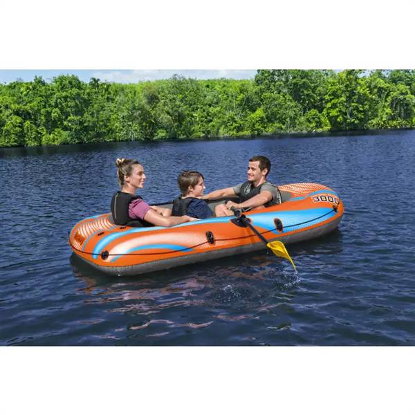BESTWAY SET CANOTTO KONDOR 3000 CON REMI E POMPA DA GONFIAGGIO