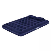 BESTWAY AIRBED BLU FLOCCATO MATRIMONIALE CON POMPA