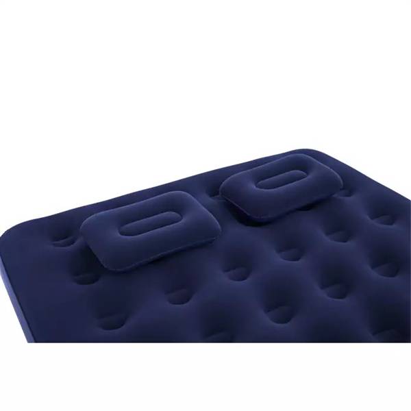 BESTWAY AIRBED BLU FLOCCATO MATRIMONIALE CON POMPA