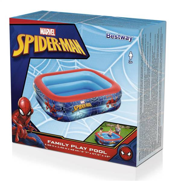 BESTWAY PISCINA 2 ANELLI SPIDERMAN 201X150X51