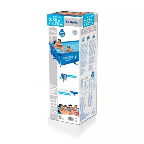 BESTWAY PISCINA STEEL PRO FRAME RETT 259X170X61