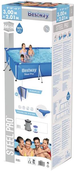 BESTWAY PISCINA CM.300X201X66 LT.3300 