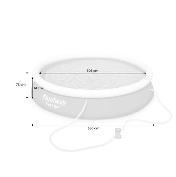 BESTWAY PISCINA CM.366X76 5377LT 