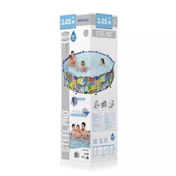 BESTWAY PISCINA STEEL PRO SAVANA CM.305X66 CAP.4062 LT.