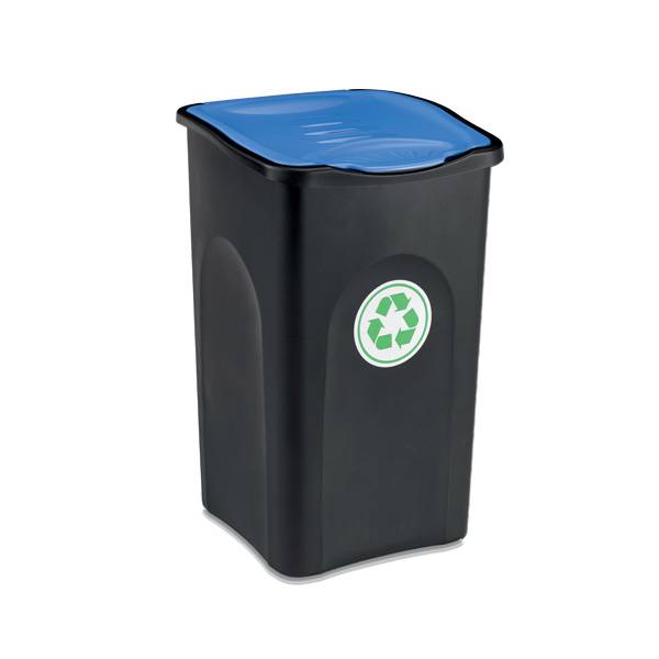 STEFANPLAST PATT ECOGREEN 50LT NERO/BLU CM 37X37X56H