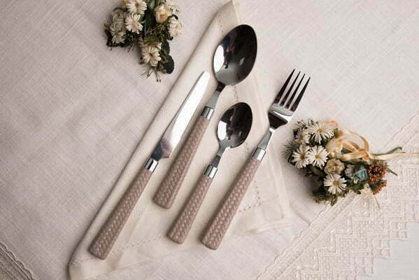 BAVARIA SET POSATE 24PZ MANICO TORTORA