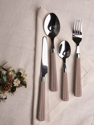 BAVARIA SET POSATE 24PZ MANICO TORTORA