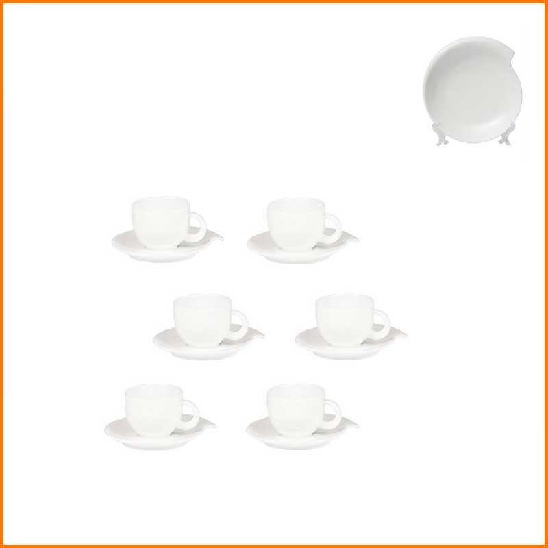 FT SET 6 TAZZE CAFFE' C/PIATTINO BILBAO